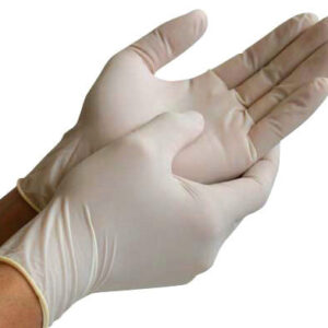 Examination Gloves – Latex, Powdered, Box of 100 (5g)
