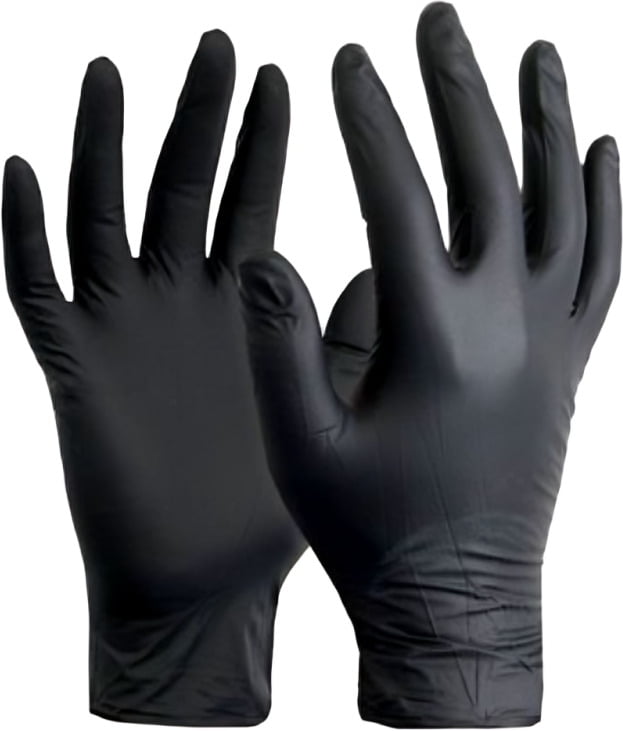 Nitrile Examination Gloves – Black (Powder-Free)