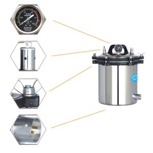 Alternative view of 24L Portable Pressure Steam Autoclave Sterilizer YX-24LM