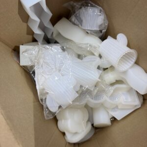 Box with candle moulds