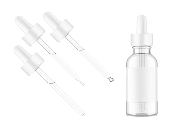 Dropper Bottles Clear-White Pipettes - Image 2