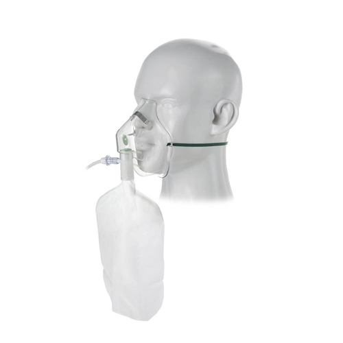 Adult High-Concentration Oxygen Mask with Non-Rebreather Bag