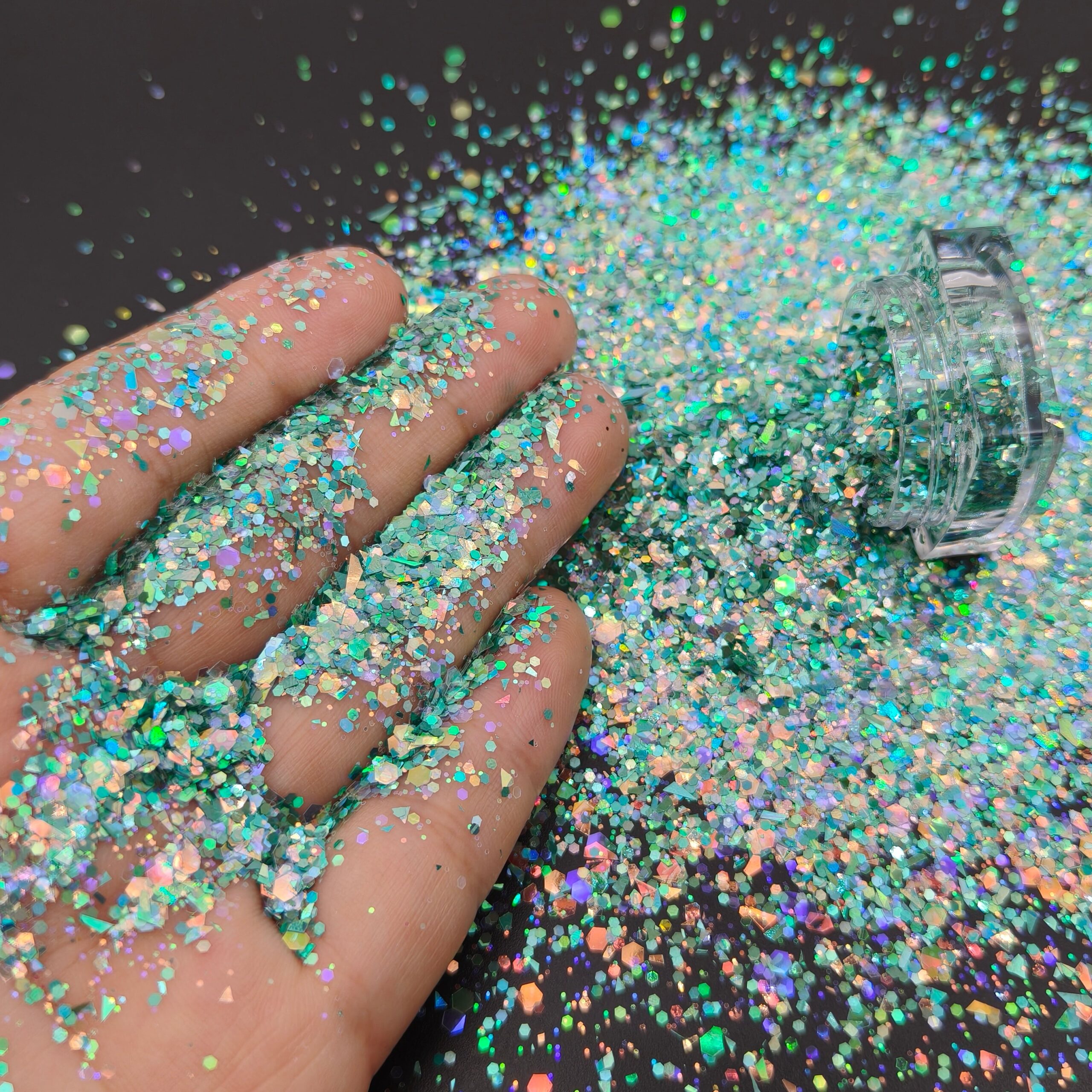Glitter jar | Pistachio