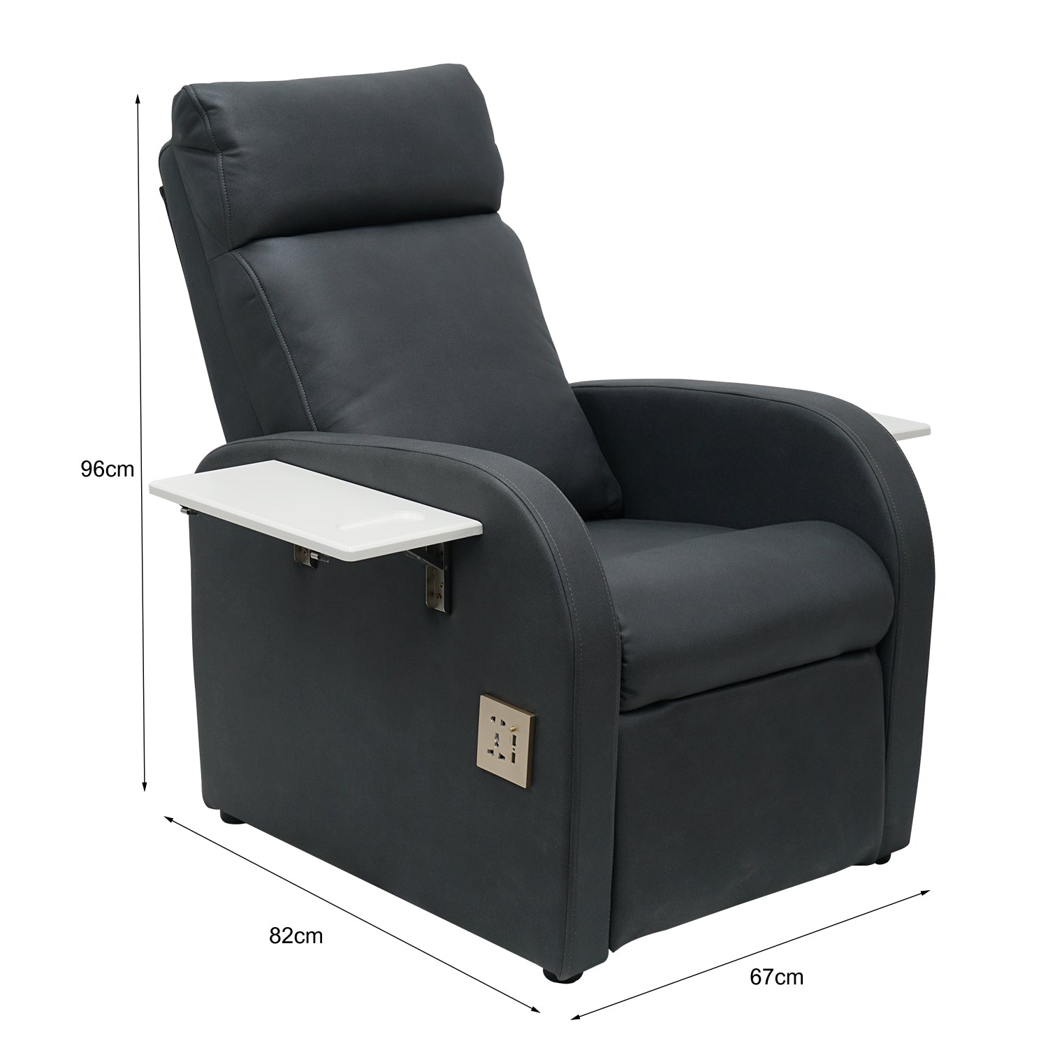 Alternative view of Luxe salon pedi couch - Grey