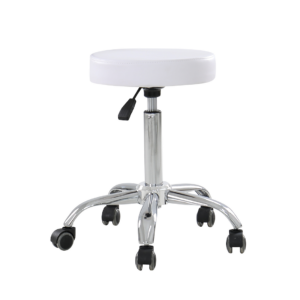 Prestige Chrome Stool - Black - White