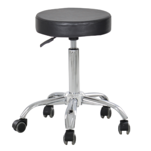 Alternative view of Prestige Chrome Stool - Black - White