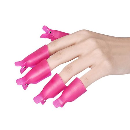 Soak-off hand and toe clips