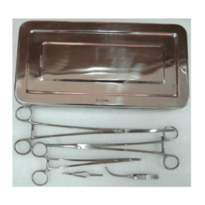 Alternative view of Surgical Vascular Clamps Set with tray