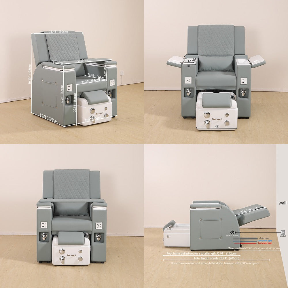 Alternative view of Pure Indulgence Spa Pedi Station | Grey