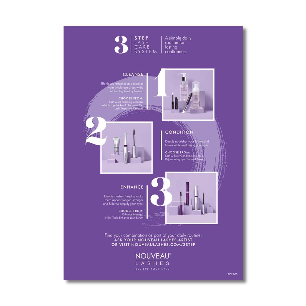 Alternative view of Nouveau Lashes - LVL Aftercare Cards