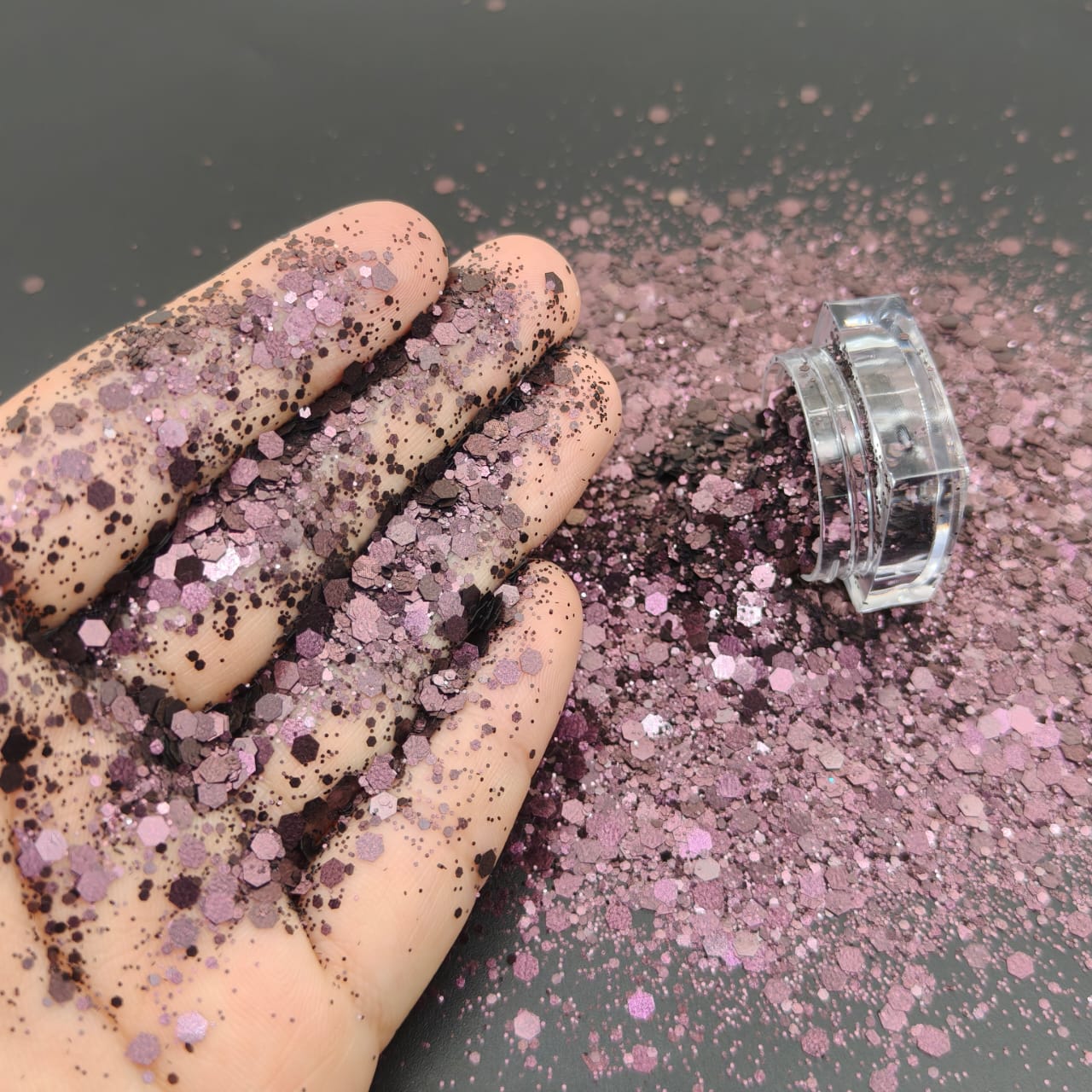 Glitter jar | Plum Rose