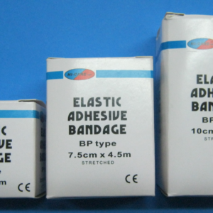 Bandage Adhesive Elastic - 75mmx4.5m HC White EAB Heavy Sports Bandage