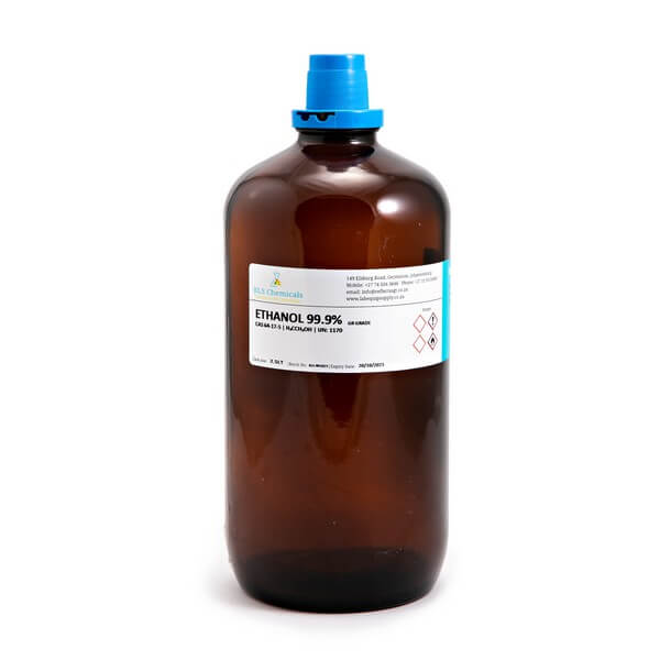 Ethanol 99% CP Glass Bottle Lab Use – 2,5l