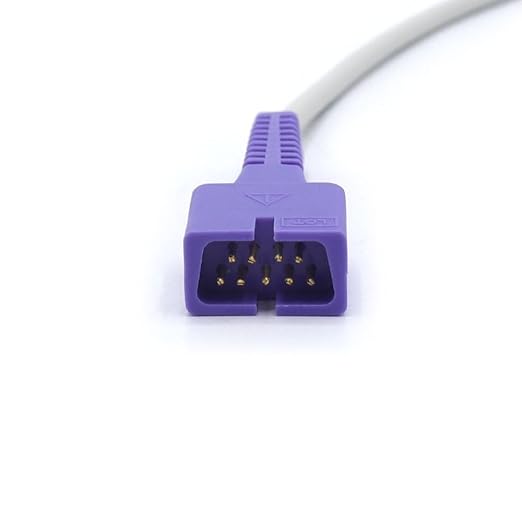 Compatible Nollcor DS100A Adult Finger Clip Spo2 Sensor 3.2 ft 9 Pin Connector - Image 2