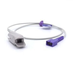 Compatible Nollcor DS100A Adult Finger Clip Spo2 Sensor 3.2 ft 9 Pin Connector