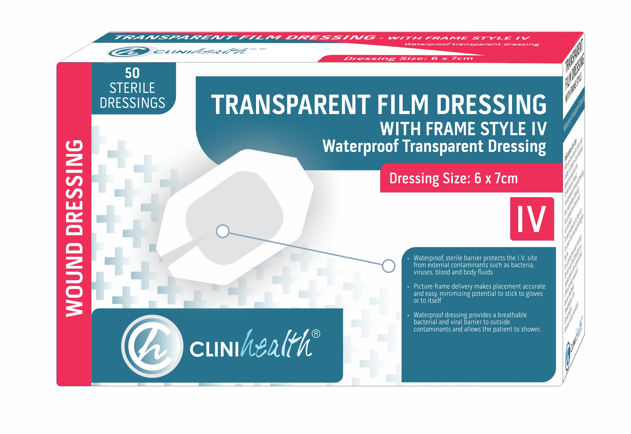 Dressing Transparent Film with Frame style IV | 100s U Shape