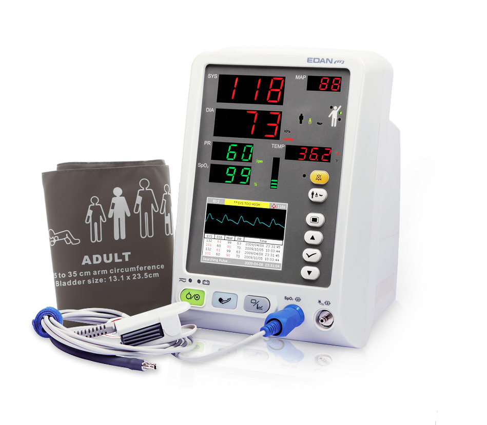 EDAN M3A VITAL SIGNS MONITOR / NIBP, SPO2, PULSE RATE