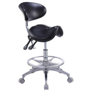 Ergonomic PU Leather Dental Saddle Chair | Backrest