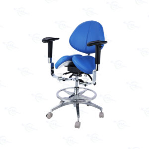 Ergonomic Split Saddle Seat Stool Backrest Adjustable Dental Assistant Chair | ZJ-DD27