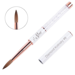 Diamond Kolinsky Acrylic Brush | Available in size 8, 10, 12