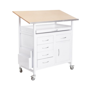 ICU Bed End Trolley – Wood top