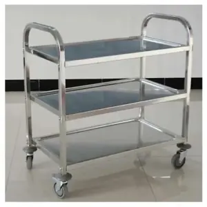 Alternative view of Stainless Trolleys Steel 3 tier