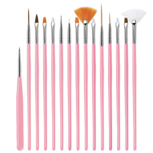 Alternative view of Nail art brush set - 15pc (Pink or White)