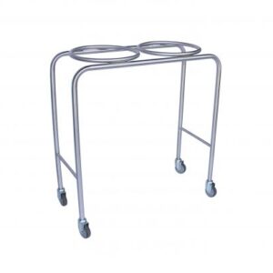 Mobile double bowl stand | Stainless steel construction