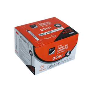 Alternative view of mx™ Insulin Syringes With Needle