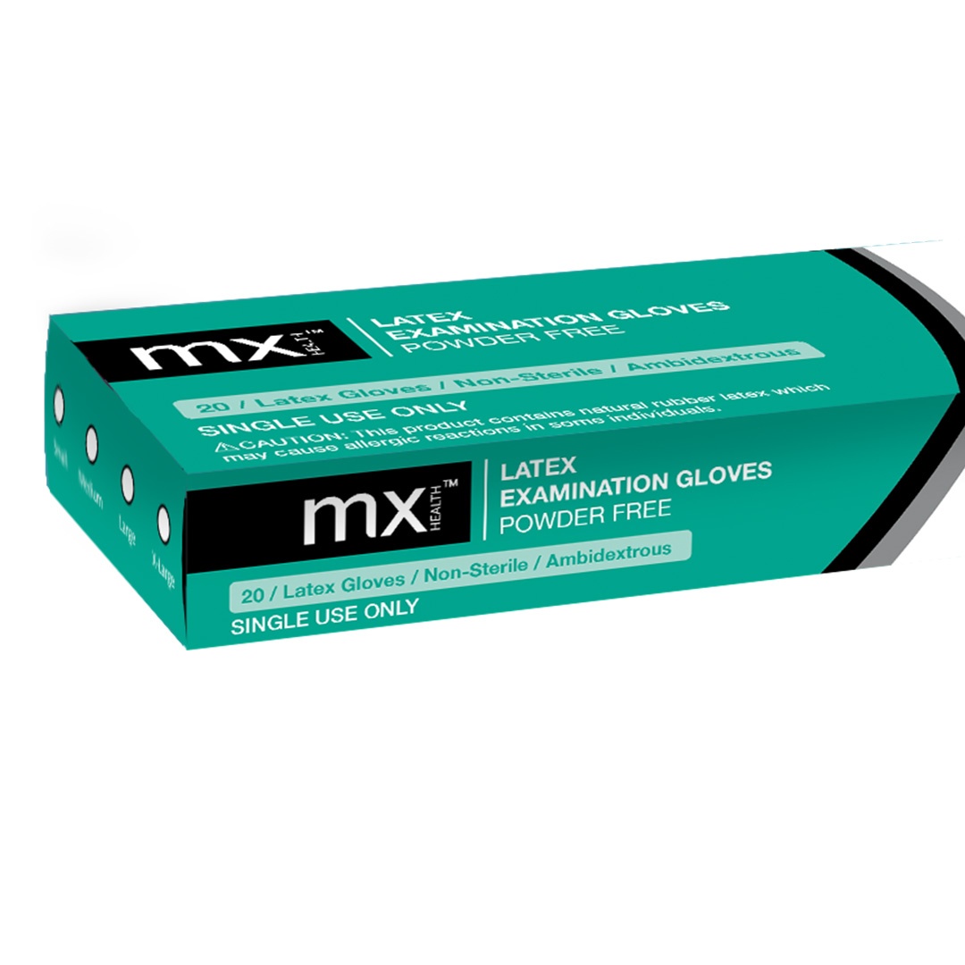 mx™ Powder Free Latex Gloves | 20’s
