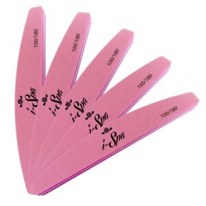 i-Spa Pink Sanding sponge buffer 100/180 | PACK OF 10