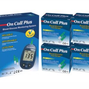 On Call Plus Glucose Meter + 4 x 50’s Test Strips Banded Pack