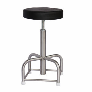 Operation Stool, on Rubber Feet, Stainless Steel Frame