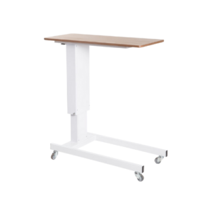 Overbed Table With Hydraulic Height Adjustment And Oak Top