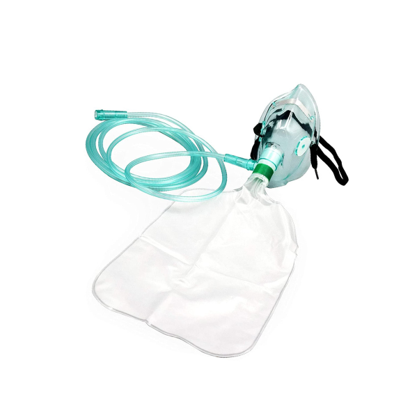 Oxygen Mask Rebreathing | 2M Tubing + Bag