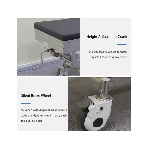 Patient Stretcher Non-magnetic Trolley | Ambulance Stretcher Cart - Image 4