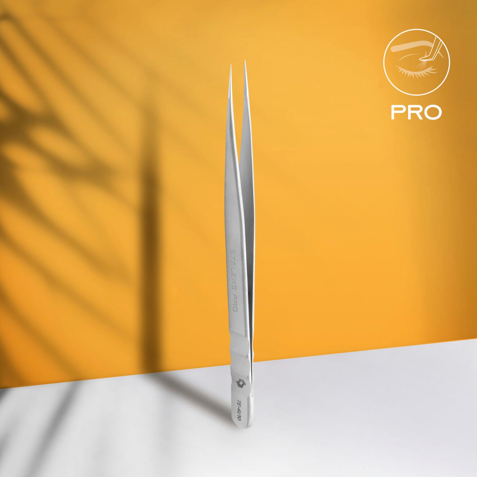 Staleks Professional eyelash tweezers EXPERT 41 TYPE 10 (straight) - Image 4