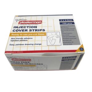 Plaster Strips, Injection Cover Strips (2×4.5cm) Box of 100