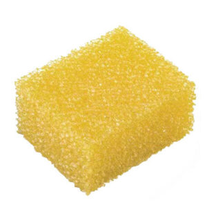 Yellow exfoliating sponge