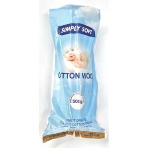 Simply Soft Organic Cotton Wool Roll – 500G