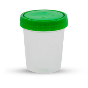 Alternative view of Urine Specimen Bottle – Green Lid | 125’s