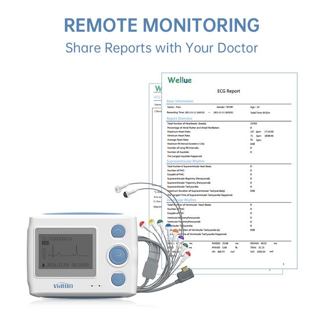 Viatom ECG recorder/holter monitor| 12 Channel + AI algorithm - Image 5