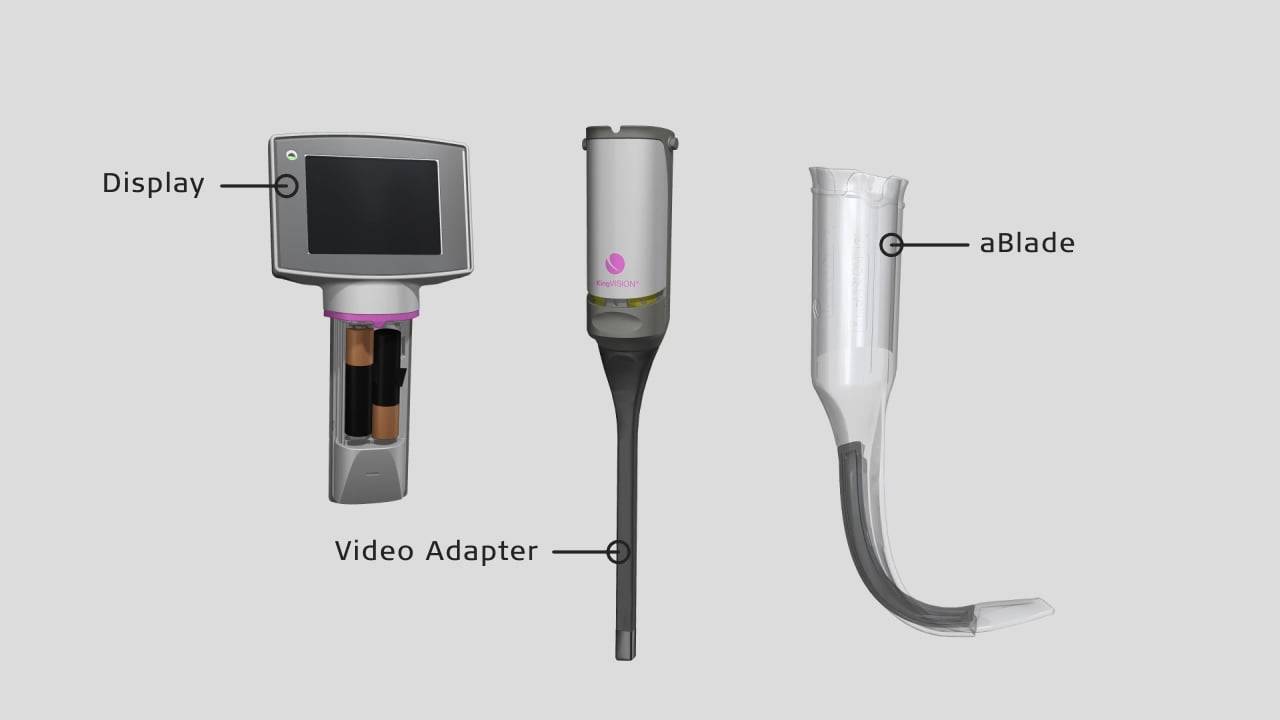 Video Laryngoscope Kit, Ambu King Vision aBlade - Image 3