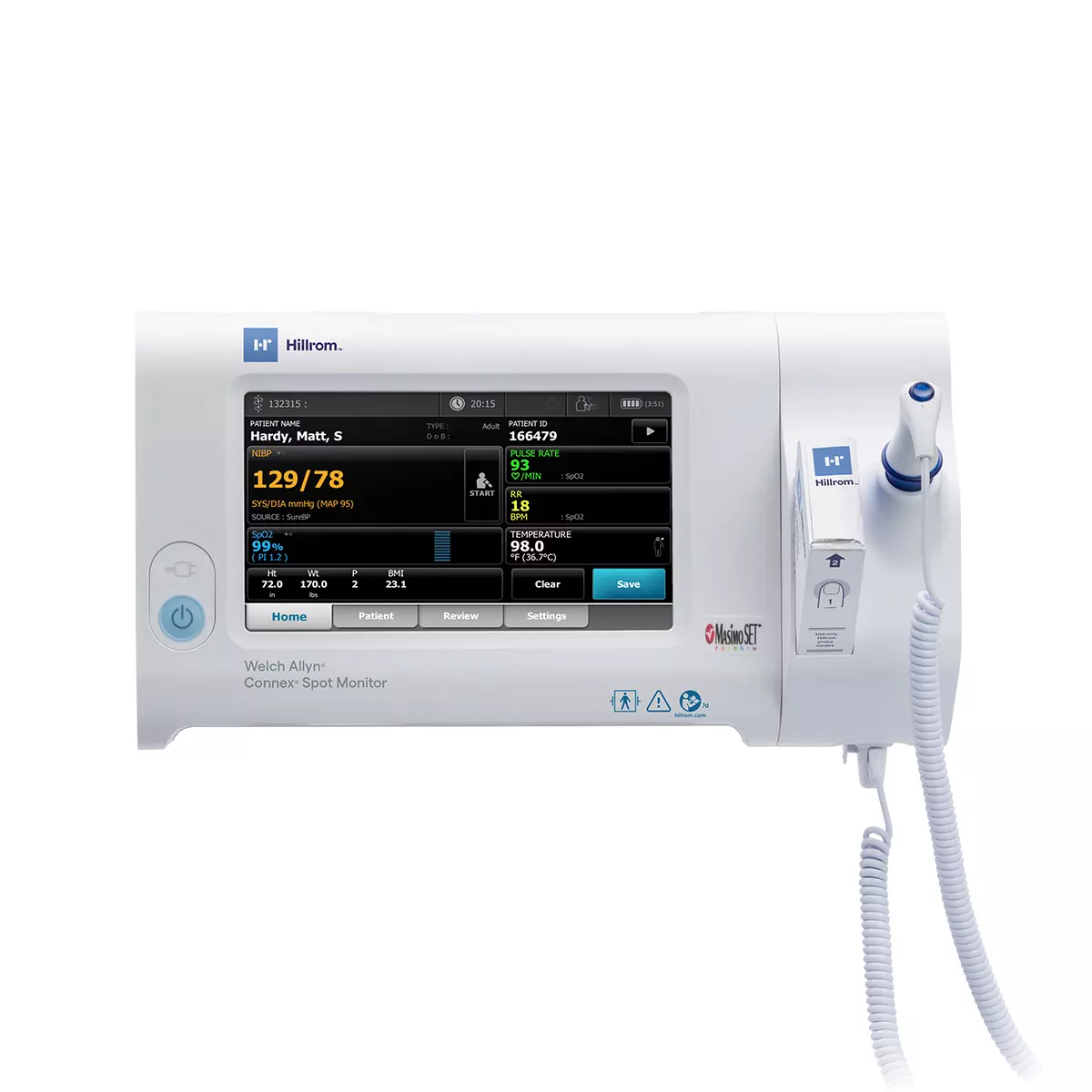Welch Allyn Patient Monitor – 71Wx-7 CSM With Surebp Nibp, Nonin Spo2