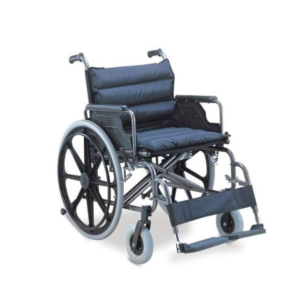 Wheelchair steel/nylon Extra Wide up to 125kg Detach Arm & Footrest