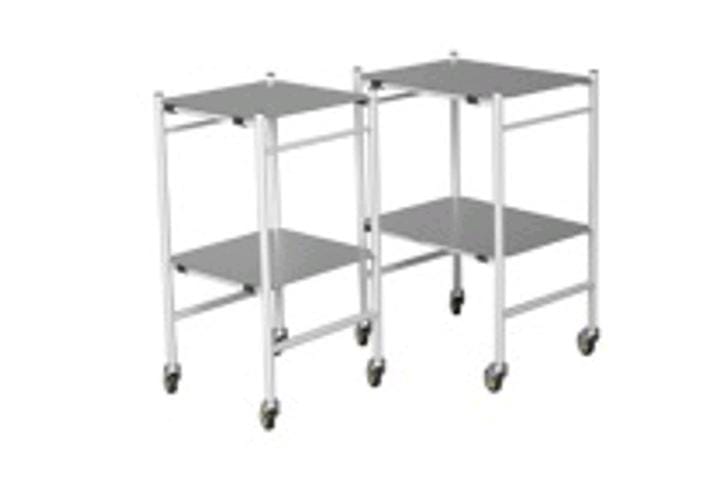 INSTRUMENT TROLLEY LARGE (2 stainless steel shelves) SC-C10