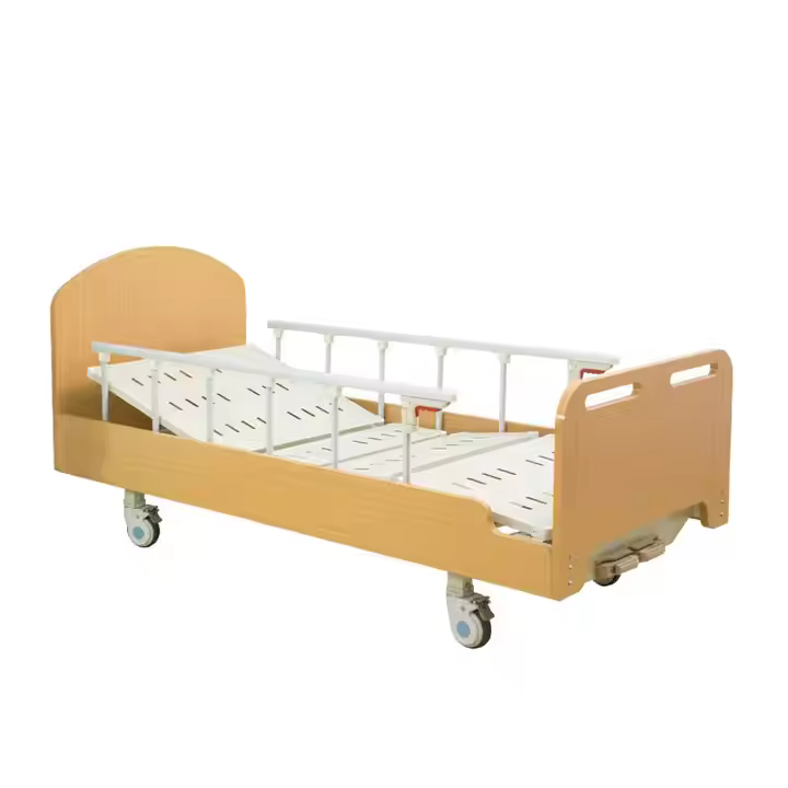 Wooden Electric Medical Elderly Patient Nursing Room Hospital Furniture Clinic Automatic Rotating Home Care Bed - Image 2