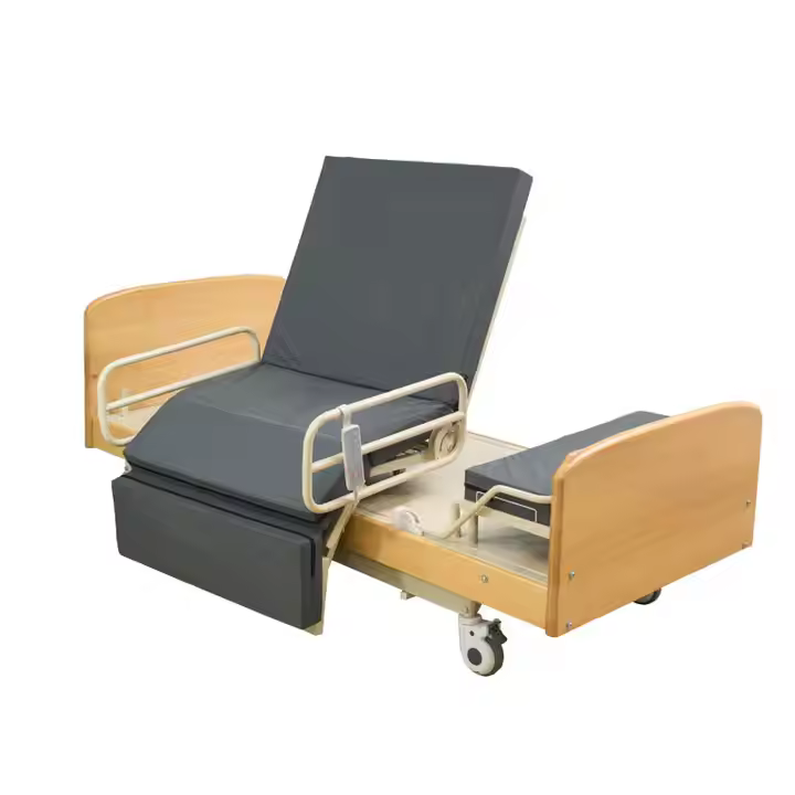 Wooden Electric Medical Elderly Patient Nursing Room Hospital Furniture Clinic Automatic Rotating Home Care Bed - Image 3