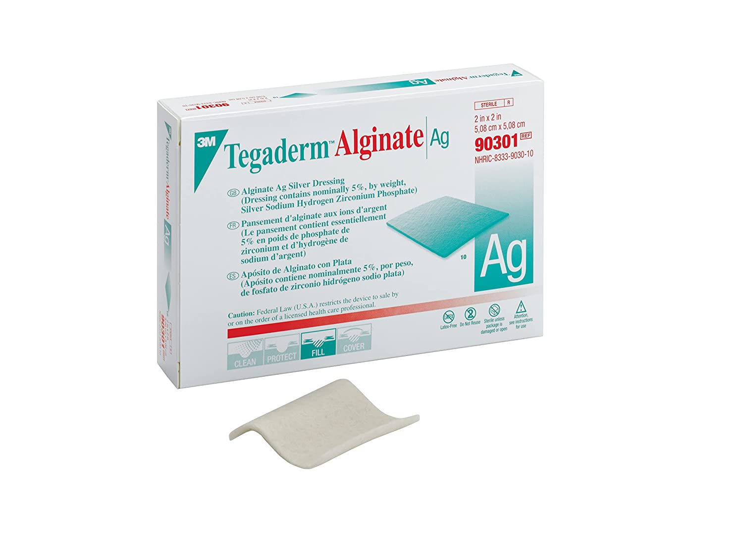 3M Tegaderm Ag Alginate Dressing 100X152M 10’S