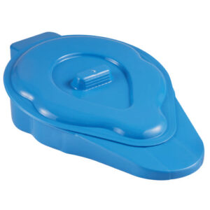 Bedpan Slipper Blue With Lid